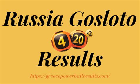 Russia Gosloto 4/20 Results.